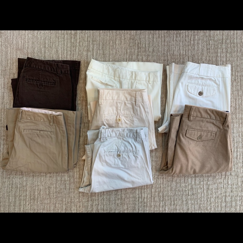 LOT OF WOMENS GAP TROUSERS/KHAKIS (SZ RANGE 4-6)